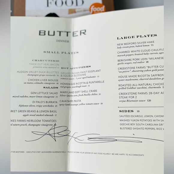 Alex Guarnaschelli Cookbook, SIGNED BOOK & MENU, Alex authentic signature book💯 - Picture 12 of 15